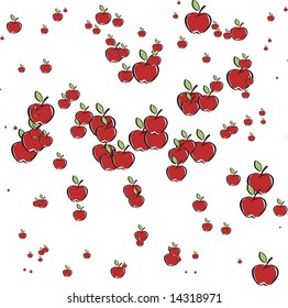 red apple vector background