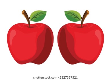Red apple vector design, eps 10
