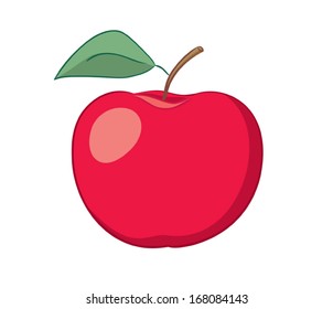 red apple - vector - eps 8