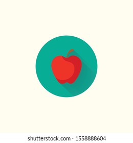 red apple vector flat icon. red apple vector flat icon. red apple vector flat icon. 