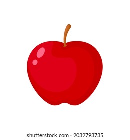 roter Apfelvektor. frische Äpfel einzeln auf weißem Hintergrund. ApfelVektorgrafik.
