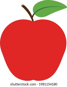 Apple rojo en gráfico vectorial