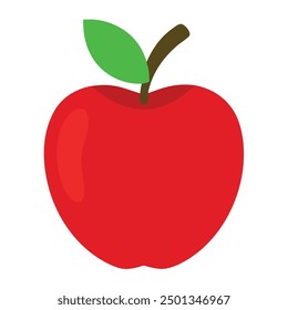Roter Apfelvektor. gesunde süße Frucht