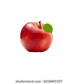 Ein roter Apfelvektor. gesunde süße Frucht
