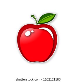 Red apple vector icon