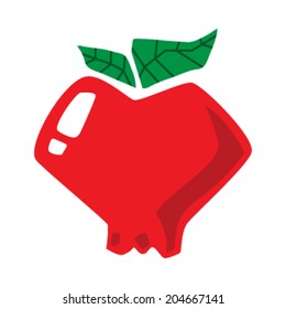 Red apple vector icon