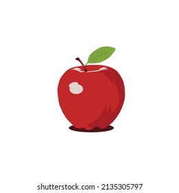 red apple vector icon eps format