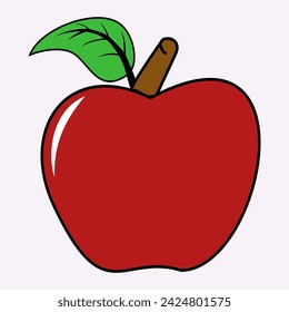 Red Apple Vector Icon  for grapich icon