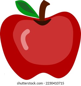 red apple vector icon, illustration