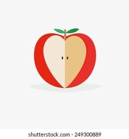 red apple vector icon illustration