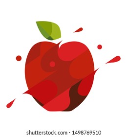 Red Apple Vector Icon Sliced