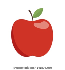 Red apple vector icon. Red apple symbol illustration.