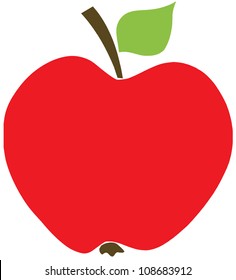Red Apple .Vector Illustration