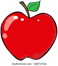 Red Apple .Vector Illustration