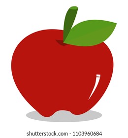 Red apple vector illustration