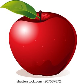 red apple - vector illustration