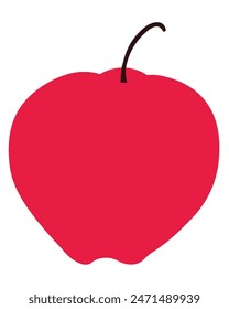 A red apple vector illustration