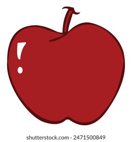 A red apple vector illustration