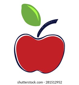 Red apple vector illustration