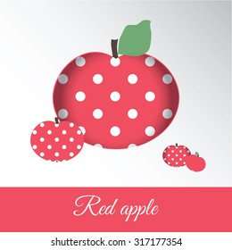 Red apple. Vector illustration