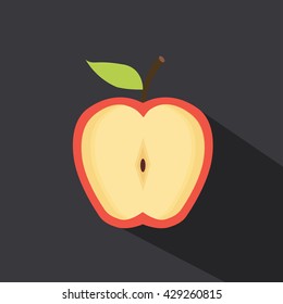 Red apple - vector illustration