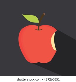 Red apple - vector illustration