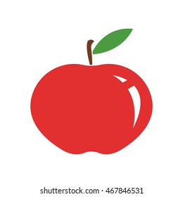 Red apple - vector illustration