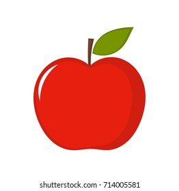 Red apple. Vector illustration