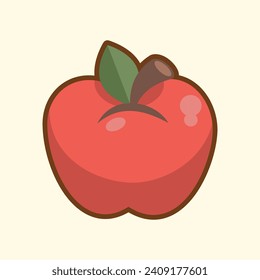 red apple vector illustration, red apple clip art