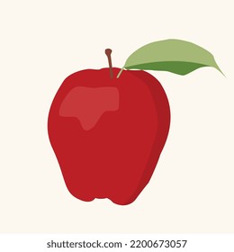 A red apple vector illustration design.