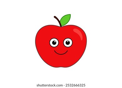 Red Apple Vetor Ilustração Apple Ícone e Design Saudável