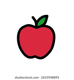 ícone de ilustração vetorial maçã vermelha