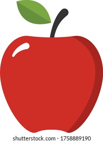 Red apple. Vector illustration isolated