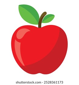 Red Apple Vector Illustration isolated on white background