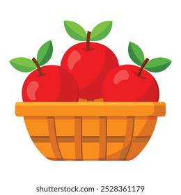 Red Apple Vector Illustration isolated on white background