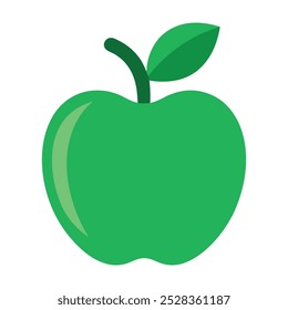 Ilustração de vetor de maçã vermelha isolada sobre fundo branco