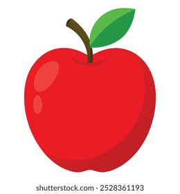 Red Apple Vector Illustration isolated on white background