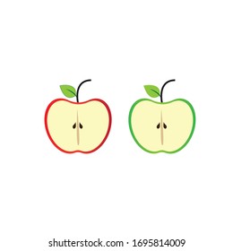 Red apple - vector illustration logo design