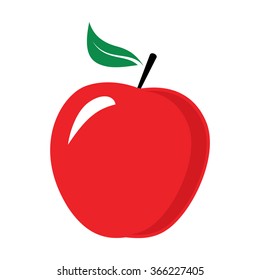 Red apple - vector illustration on white background