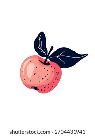 Diseño de ilustración aislado de Vector de manzana roja