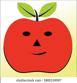 Red apple vector for primary kids