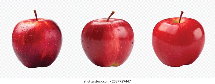 Vector de manzana roja aislado en blanco