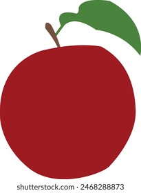 Red apple vector set isolated on white
