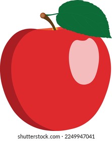 Red Apple With White Bacground