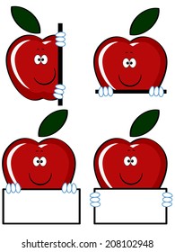 Red apples icons.