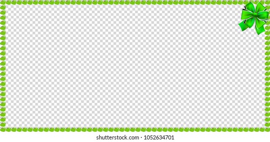 Red apples rectangle frame border with festive bow ribbon on transparent background. Vector template, poster, banner, billboard, signboard, framework with empty copy space for text or image inside