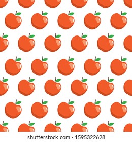Red apples seamless background illustration
