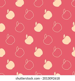 El diseño del diseño de fondo y prendas de vestir se puede usar con el diseño de la silueta gráfica de manzanas rojas