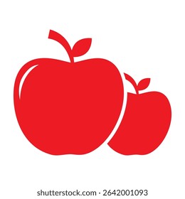 red apples vector logo template