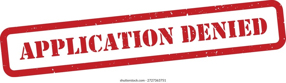 Red APPLICATION DENIED stamp on white background